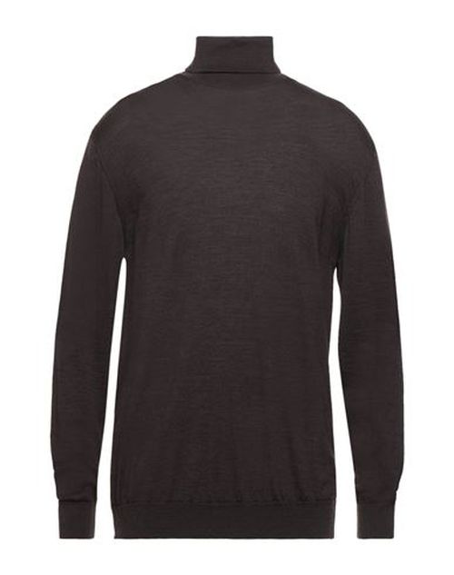 Man Turtleneck Chocolate brown Size XL Merino Wool