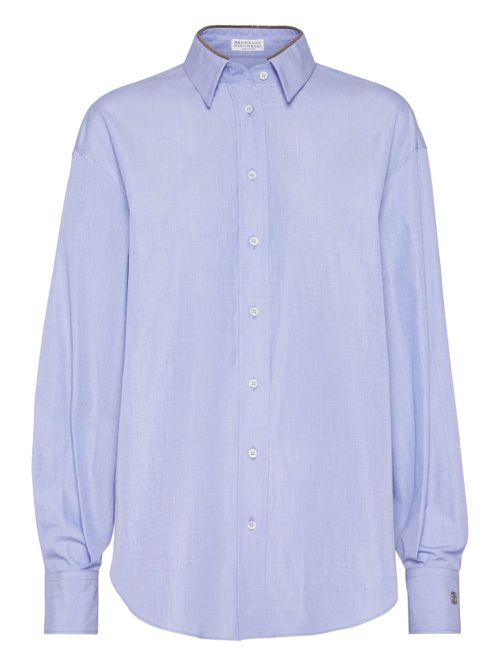 Long-sleeve button-up shirt - Blue