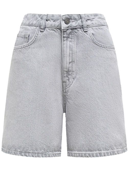 Logo-patch high-rise shorts - Grey