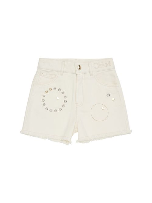 Studded Denim Shorts