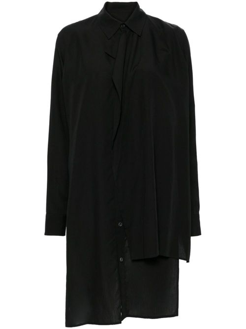 Layered-design shirt - Black