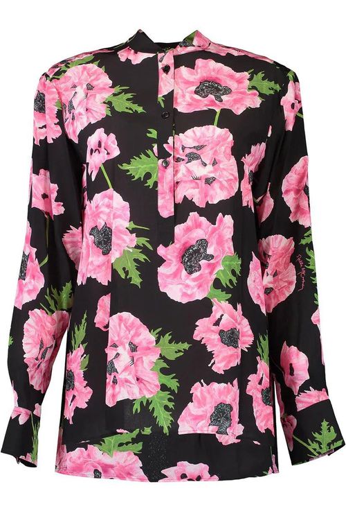 Poppy-printed Long Sleeved Shirt