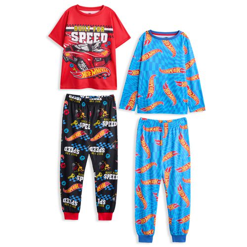 (5-6 Years) Hot Wheels Multi-Pack of 2 Long Leg Pyjama Set (Boys Multicoloured)