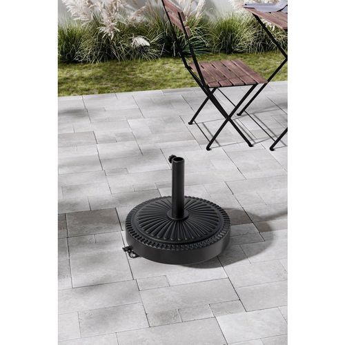 Concrete-Filled Free Standing Patio Umbrella Stand with Wheels