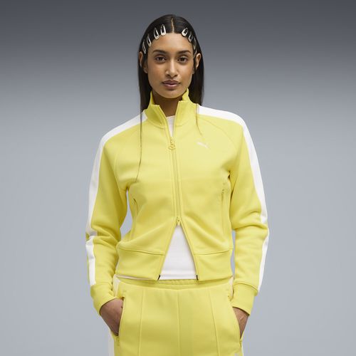 PUMA T7 Women's Short Track Jacket in Yellow