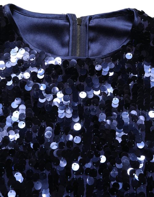 Sequined Tank Top — Blue