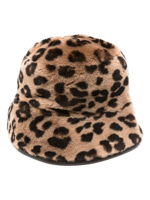 Leopard-print bucket hat - Brown