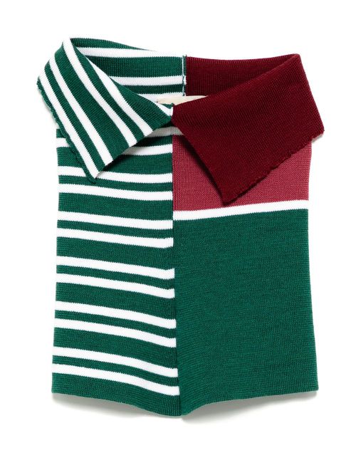 Knitted snood scarf - Red