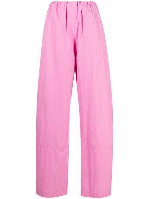 Pink Cocoon Wide-Leg Parachute Trousers - Women's - Cotton/Nylon