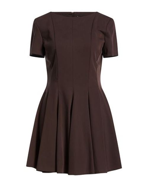 Woman Mini dress Chocolate brown Size 6 Polyester, Tencel, Elastane