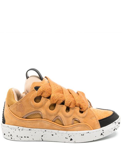 Curb oversize-tongue panelled sneakers - Yellow
