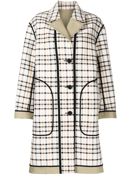 Reversible single-breasted coat - Neutrals