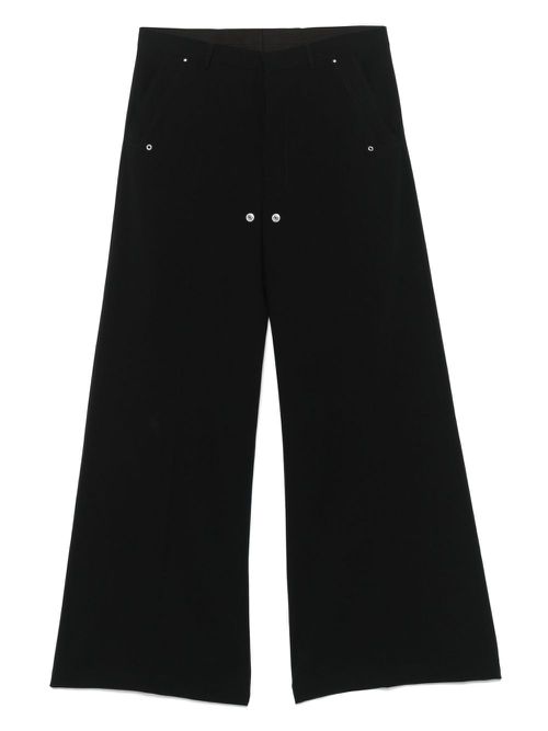 Eyelet-detailing pants - Black