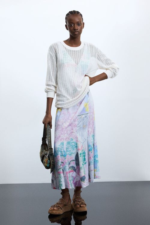 Printed Long-Sleeve Dre