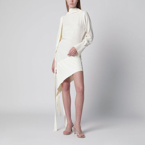 Francesco Murano White Asymmetric Silkblend Dre