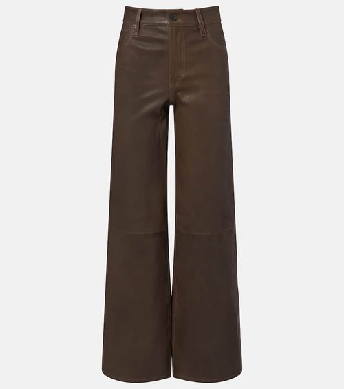 Le Slim Palazzo leather wide-leg pants