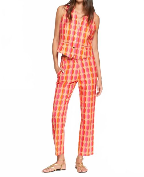Agata Ikat Vest In Orange