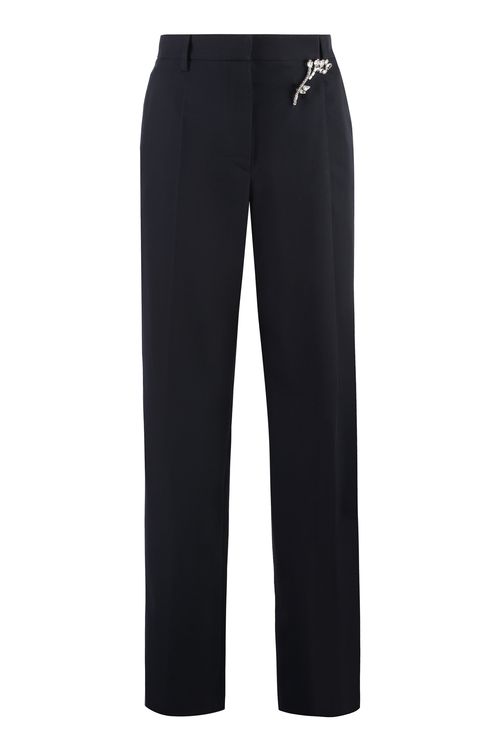 Elegant Wool Gabardine Trousers for Women