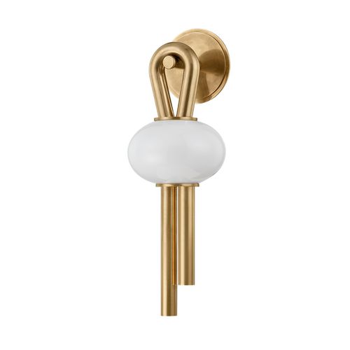 Vintage Brass LED Wall Sconce from the Ala Collection