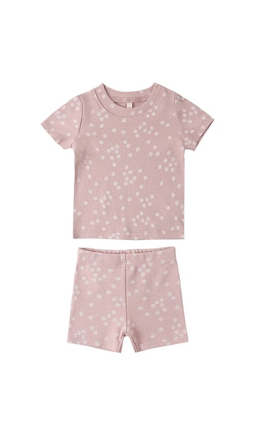 QUINCY MAE Summer Pajama Set in Mauve. - 18-24M also -18M