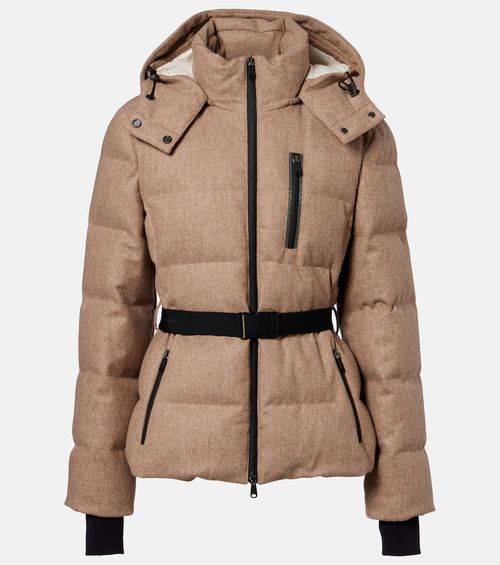 Virgin wool flannel down jacket