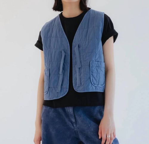 Cotton Quilt Life Vest In Infinity Blue