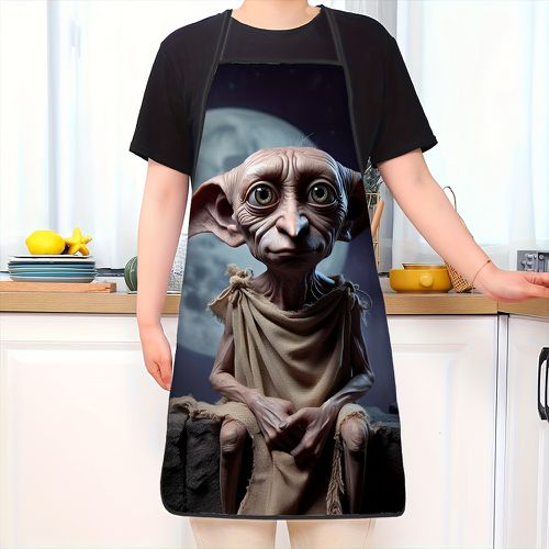 TEMU Wb Harry Potter Themed Apron - Lightweight, Durable Polyester, Reusable Kitchen & Restaurant Wear For Cooking, Baking, Camping, Coffee Shop