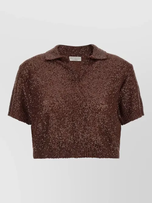 Brunello Cucinelli - polo knit shirt collar ribbed he