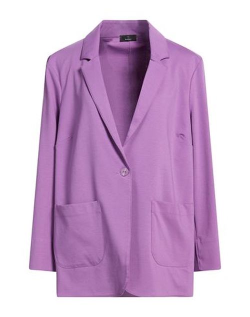 Woman Blazer Mauve Size 3 Cotton, Polyamide, Elastane