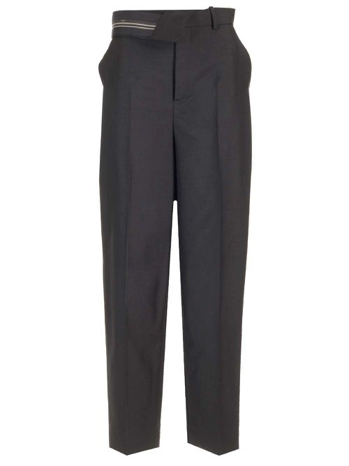 Black Mohair And Wool Trousers