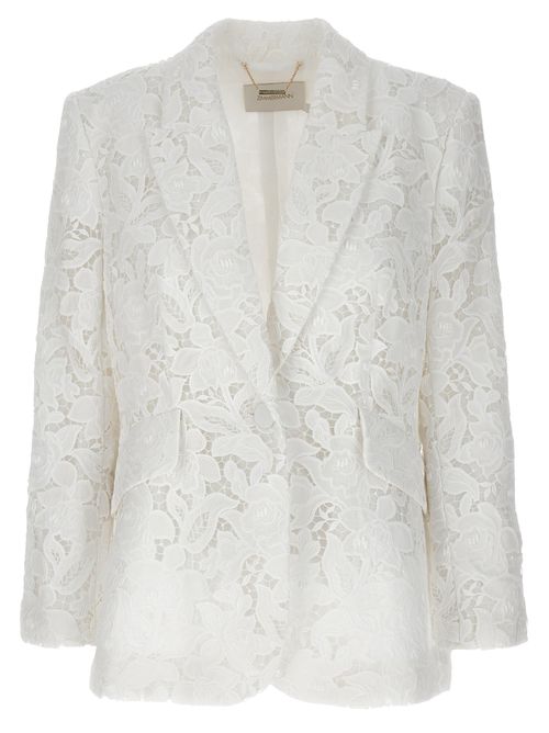 Natura Lace Blazer — White