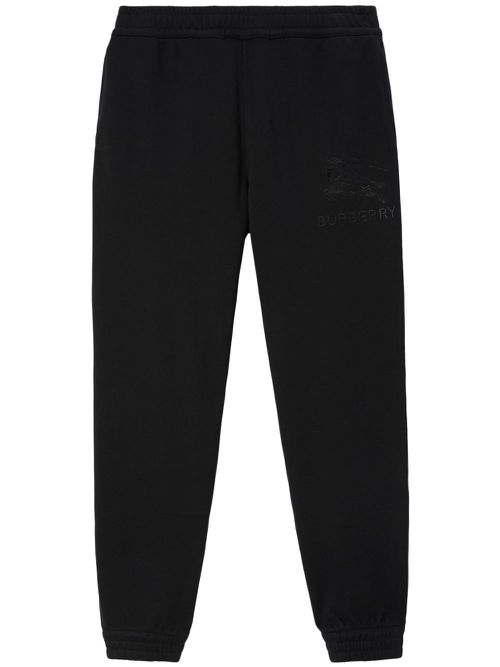 EKD-embroidery cotton track pants - Black