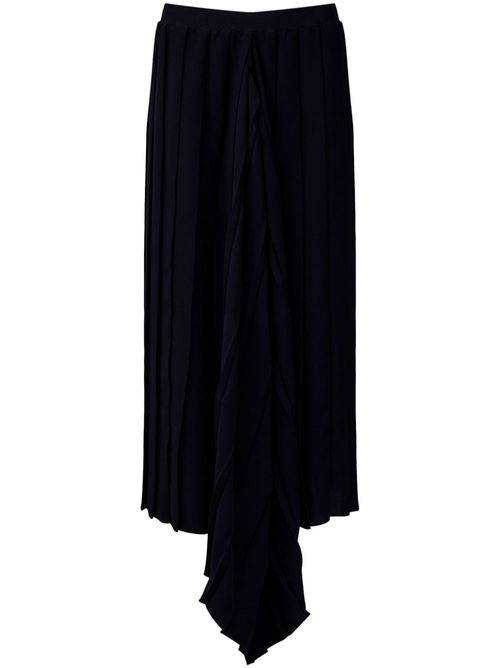 Pleated midi skirt - Black
