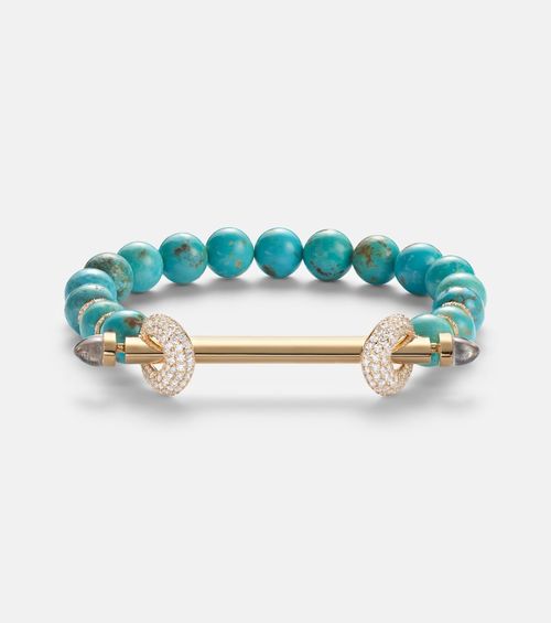 Chakra 18kt gold bracelet with gemstones