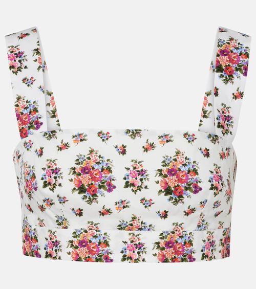 Floral cotton crop top