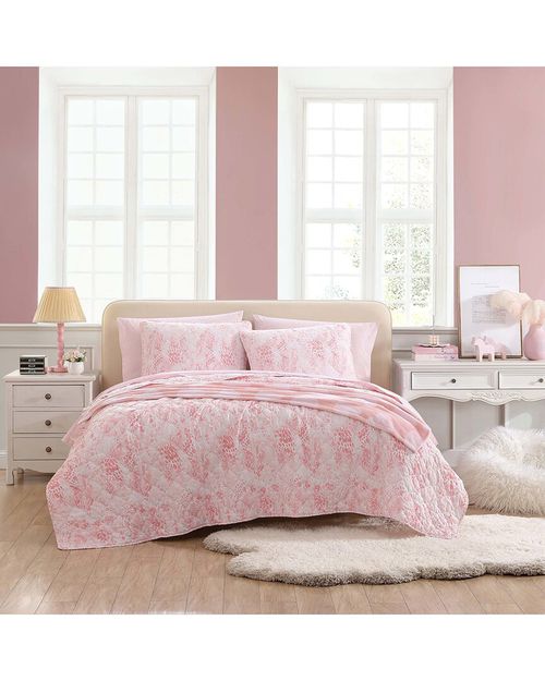 Butterfly Ombre Brushed Lightweight Microfiber Reversible Quilt Set
