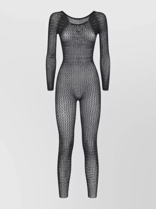 Wolford - daisy net long sleeve full length catsuit
