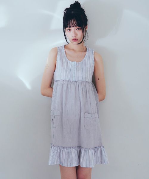 Shirring Pocket Dress