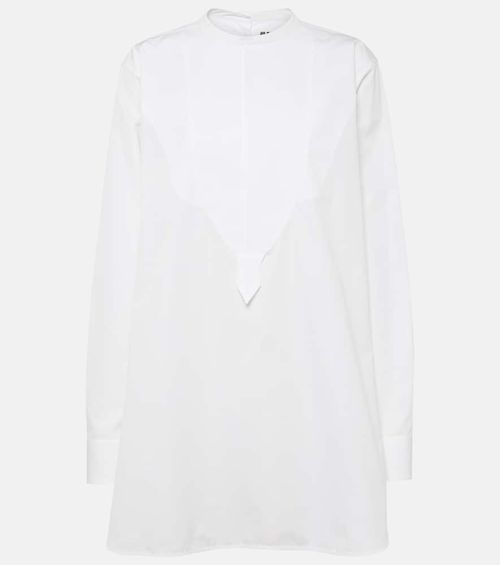 Embroidered cotton poplin blouse