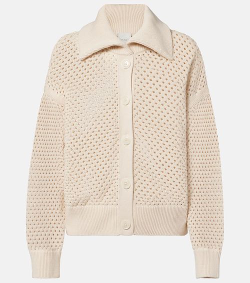 Myrtle pointelle cotton cardigan