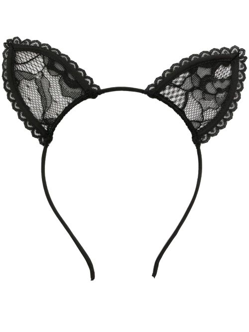 Cat-ears lace headband - Black