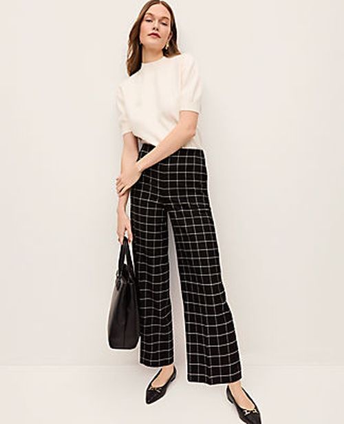 Ann Taylor The Grace Straight Pant in Windowpane