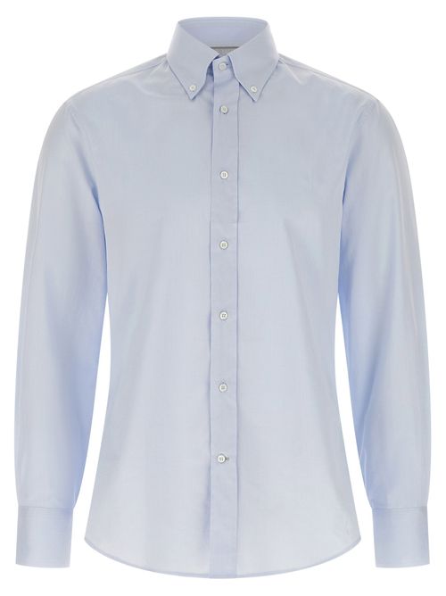 Cotton Button-Down Shirt — light blue