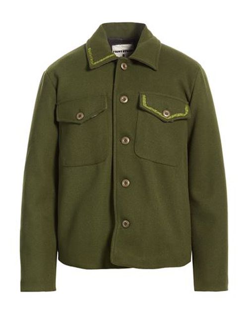 Man Jacket Military green Size 38 Polyester