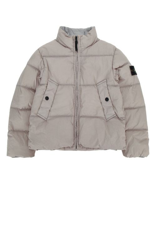 Quilted Polyamide Down Jacket — Gray