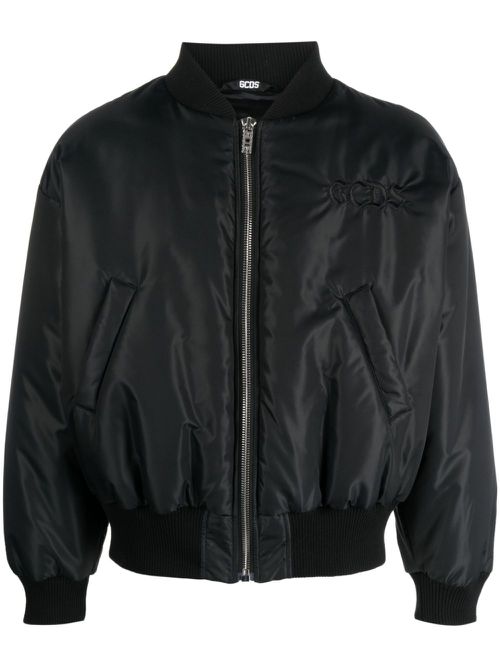 Embroidered SpongeBob bomber jacket - Black