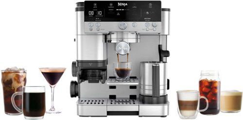 Luxe Café Premier Series 3-in-1 Espresso, Coffee, and Cold Brew Machine with Grinder and Scale, and Hands-Free Frother - Stainless Steel