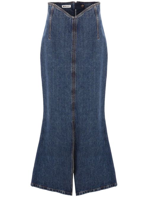 Denim midi skirt - Blue