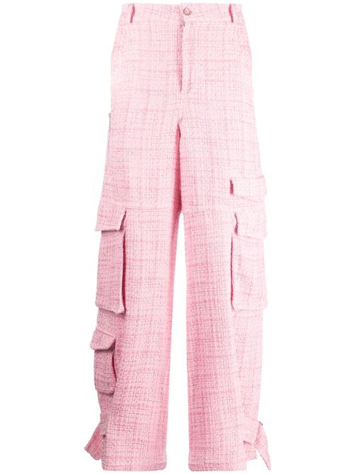 Ultracargo tweed wide-leg trousers - Pink