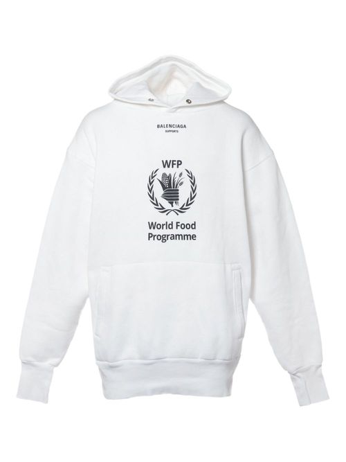 Balenciaga Pre-Owned 2018 x WFP cotton hoodie - White